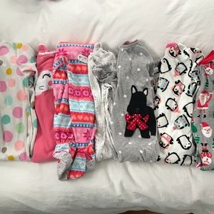 Carter’s 3T toddler girl pajamas (7 pairs)